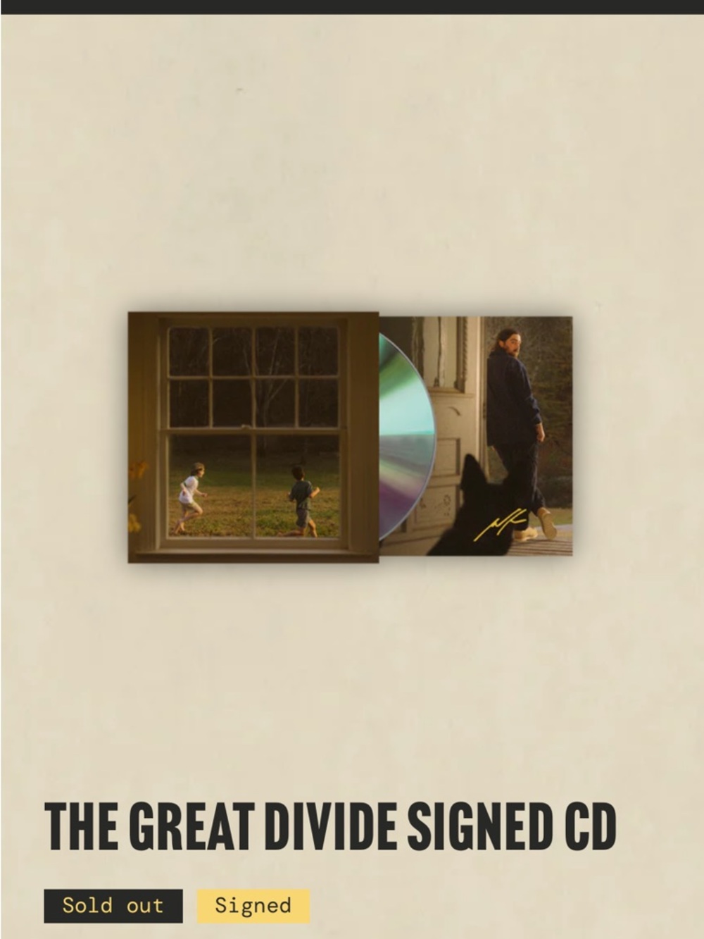 Noah Kahan The Great Divide Signed CD